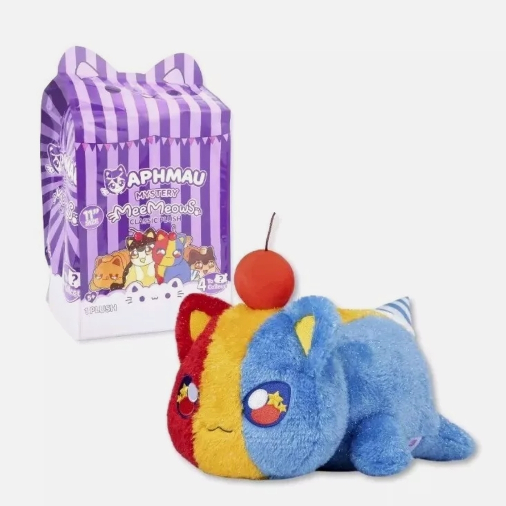 Mee Meows Plush Toy - Blue, Red, Yellow